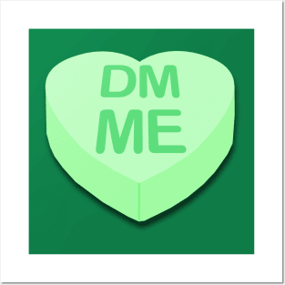 Candy Heart DM Me Posters and Art